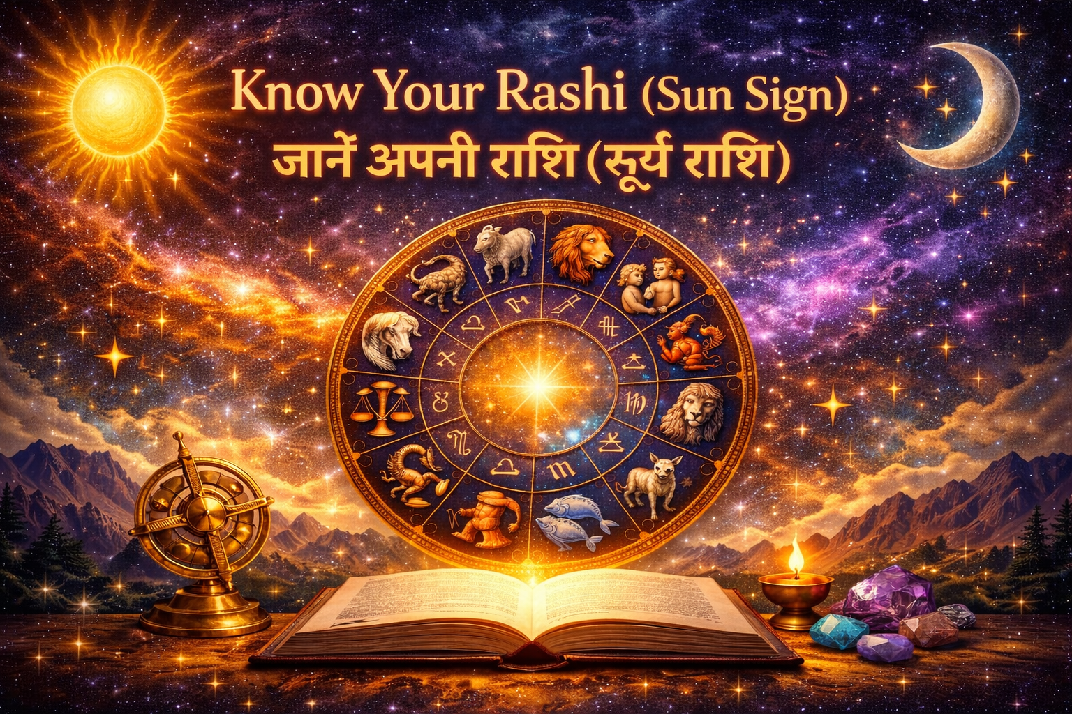 🌞 Know Your Rashi (Sun Sign) – Complete Guide
